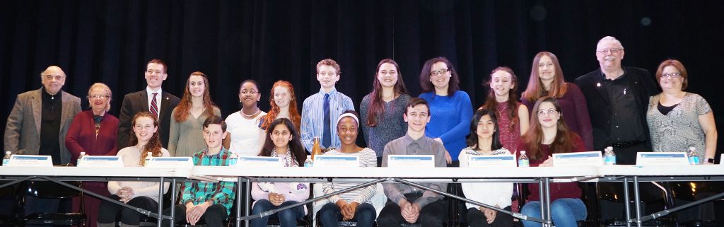 On March 16, the Burlington County School Boards Association held its annual eighth- grade dialogue program at Moorestown High School. The program gives local board members a chance to hear from students on their experiences in school, their concerns and their opinions on education issues.