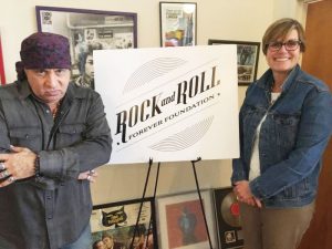 Musician Steven Van Zandt and NJSBA Director of Business Development Patrice Maillet met recently to mark the partnership between Van Zandt’s Rock and Roll Forever Foundation, and NJSBA.