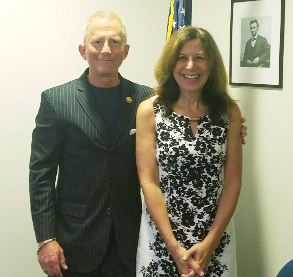 Sharon Seyler, NJSBA legislative advocate, recently met with Senator Jeff Van Drew (D-Cape May.)