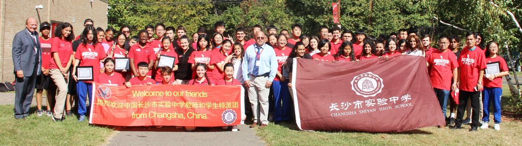 Students from Changsha, China, visiting Manchester Regional High School in Passaic County