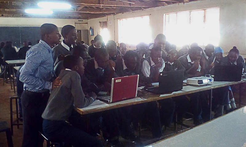 NJSBA donates fifteen computers to the Rungiri Secondary School in the Kikuyu area of Kenya so students can gain the computer skills that will help them qualify for college admission and help them become career-ready.