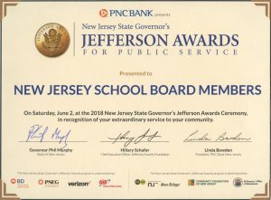 Jefferson Award certificate